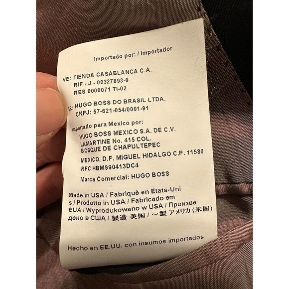 Hugo Boss Black Blazer Men's Sz 44L Virgin Wool Sport Coat Formal suit Jacket - Picture 8 of 11